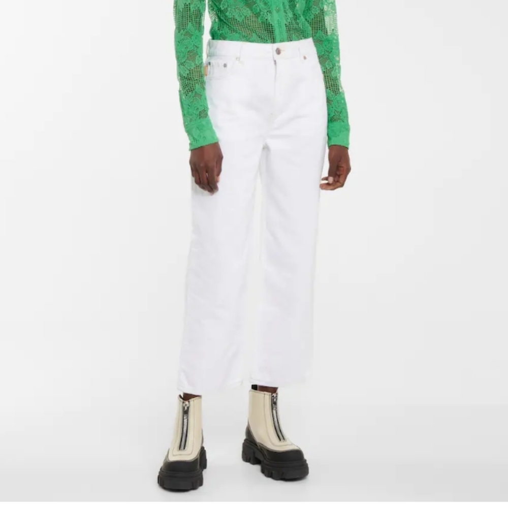Ganni high rise cropped jeans